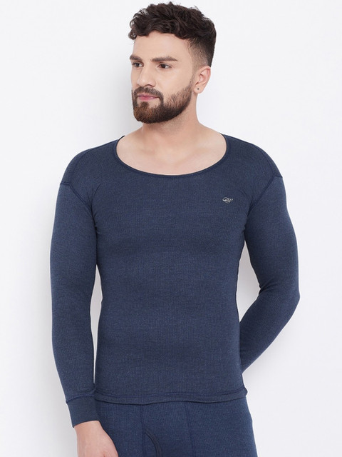 

NEVA Men Navy Blue Solid Thermal Top
