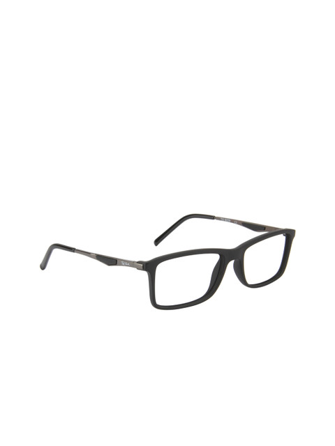 

Ted Smith Unisex Black & Steel Solid Full Rim Rectangle Frames TSJ-9029_C2