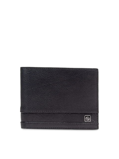 

Carlton London Men Black RFID Leather Two Fold Wallet