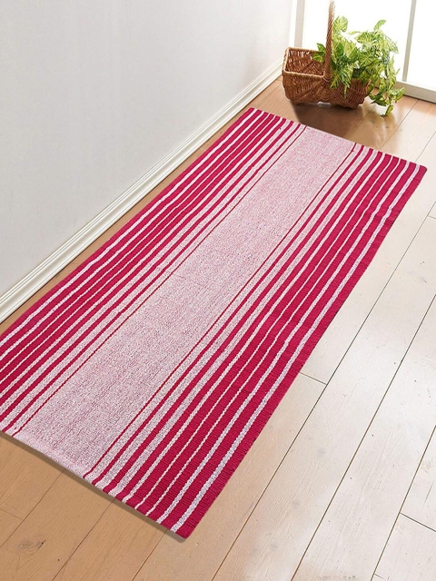 

Saral Home Red & Pink Striped Yoga Mat