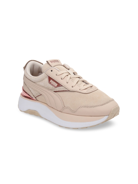 

Puma Women Brown Leather Solid Sneakers