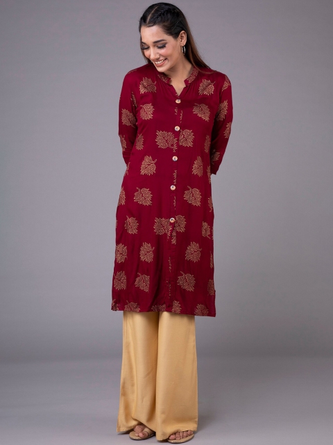

KLM Fashion Mall Women Maroon Kurta
