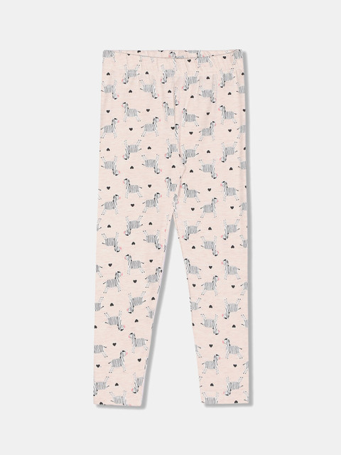 

Cherokee Girls Pink & White Printed Ankle-Length Leggings