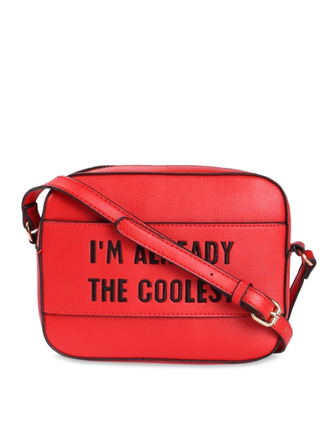 

FOREVER 21 Red Printed Sling Bag