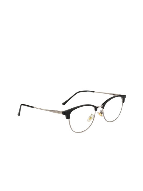 

Ted Smith Unisex Black & Steel Solid Full Rim Oval Frames TSJ-TR-9359_C1