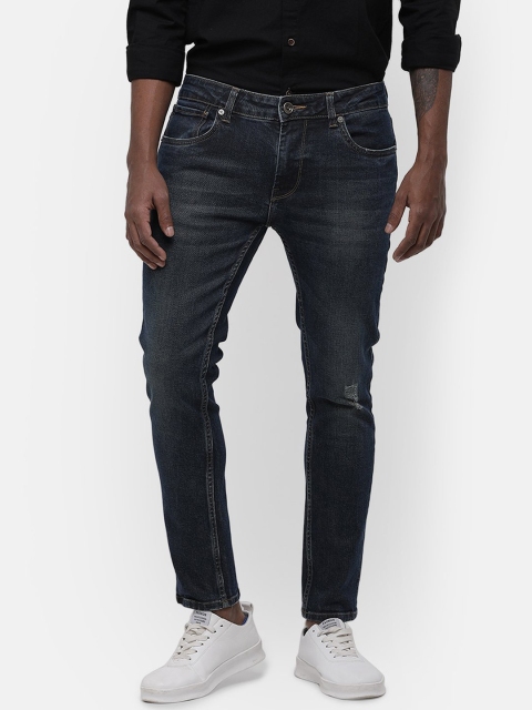 

Voi Jeans Men Blue Skinny Fit Mid-Rise Low Distress Jeans