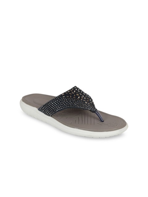 

Zyla Women Blue Embellished Open Toe Flats
