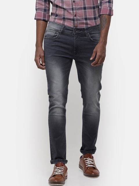 

Voi Jeans Men Grey Skinny Fit Mid-Rise Low Distress Jeans