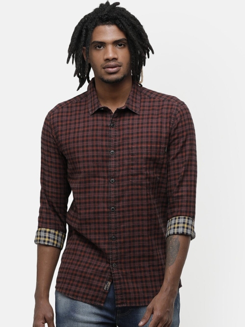 

Voi Jeans Men Multicoloured Slim Fit Checked Casual Shirt, Multi