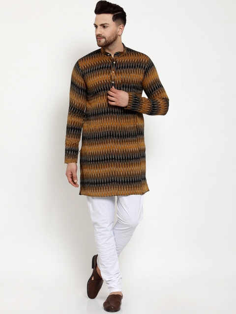 

Wintage Men Brown Striped Kurta with Pyjamas