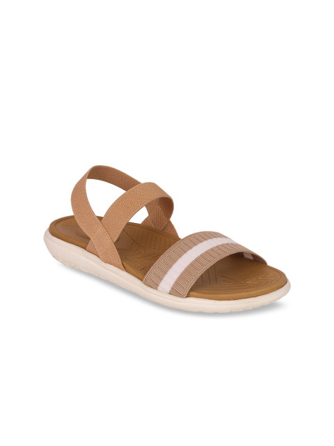 

Zyla Women Beige Colourblocked Open Toe Flats