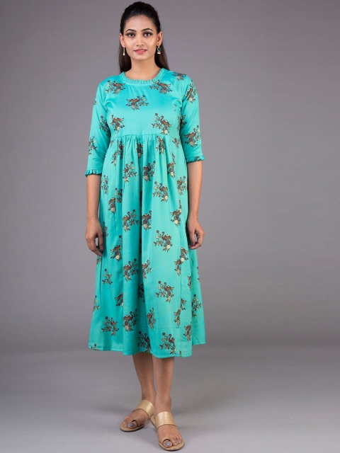 

KLM Fashion Mall Women Turquoise Blue Kurta