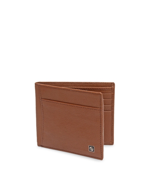 

Carlton London Men Tan RFID Leather Two Fold Wallet