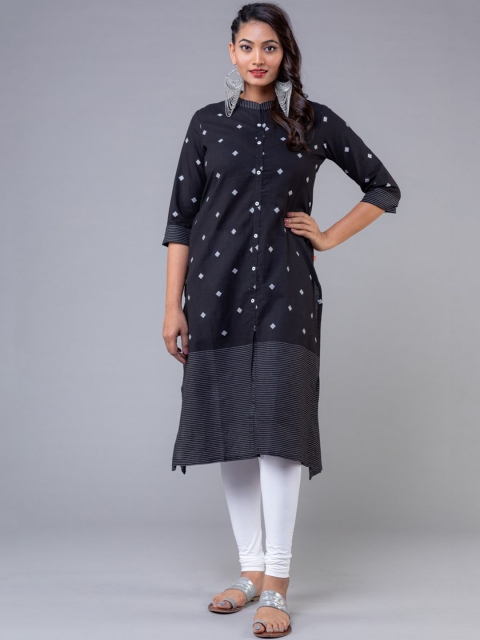 

KLM Fashion Mall Women Black Printed kurta