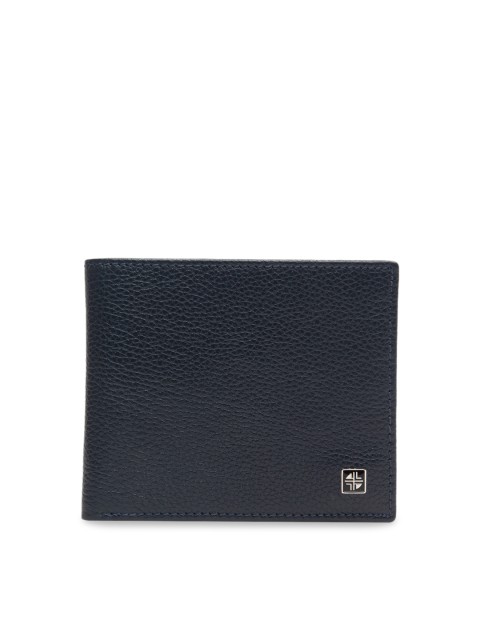 

Carlton London Men Navy Blue Solid RFID Protected Two Fold Wallet