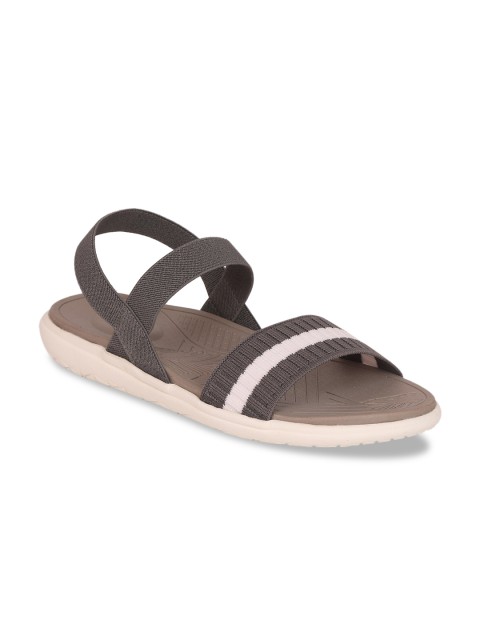 

Zyla Women Grey Striped Open Toe Flats