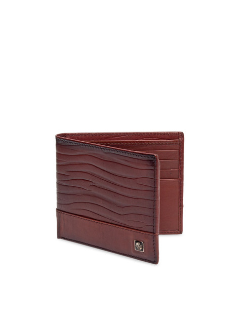 

Carlton London Men Brown RFID Leather Two Fold Wallet
