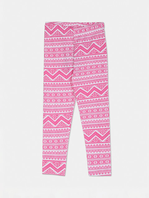 

Cherokee Girls Pink & White Printed Ankle-Length Leggings