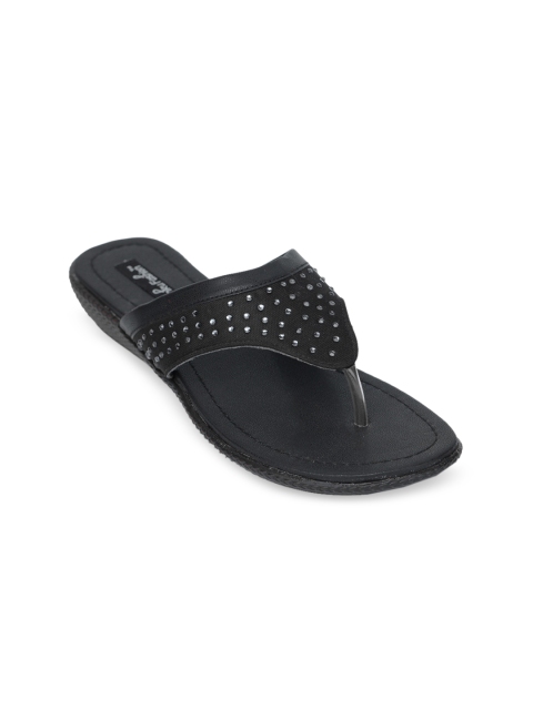 

Funku Fashion Women Black Embellished Open Toe Flats
