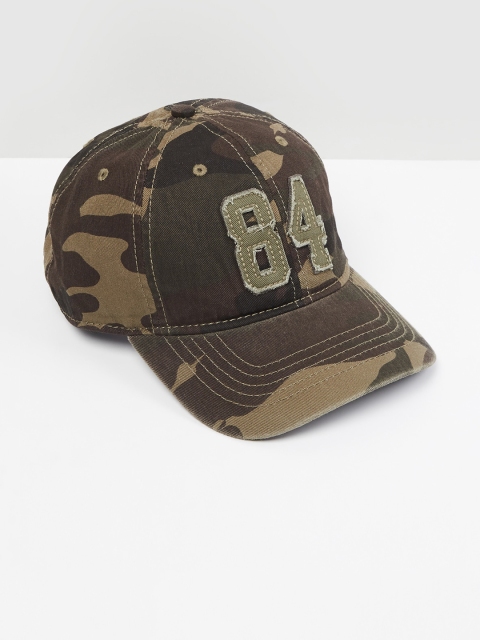 

max Men Brown Printed Baseball Cap