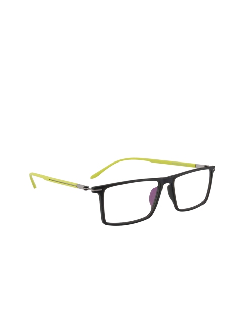

Ted Smith Unisex Black & Fluorescent Green Colourblocked Full Rim Round Frames TSJ-8010_C6