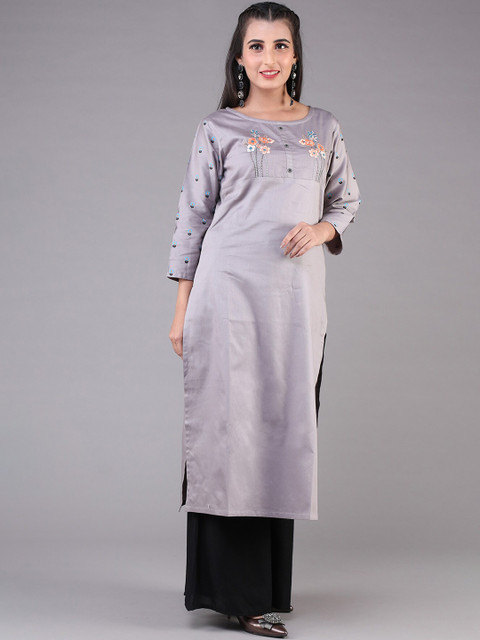 

KLM Fashion Mall Women Grey Kurta
