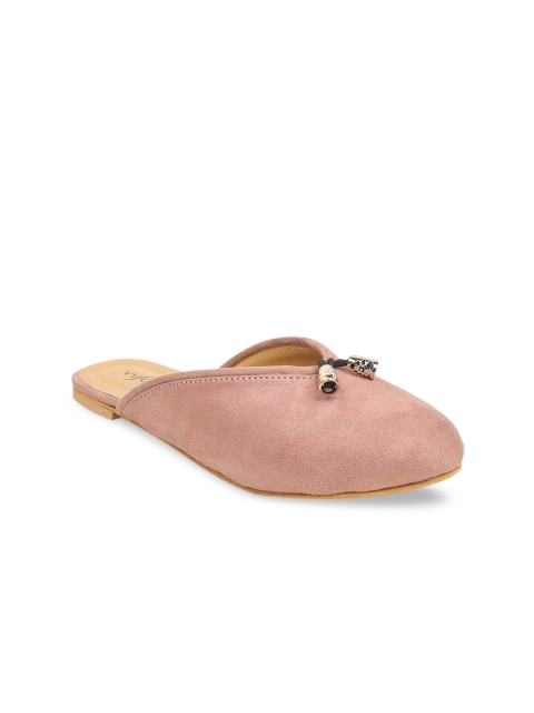 

VALIOSAA Women Pink Embellished Mules