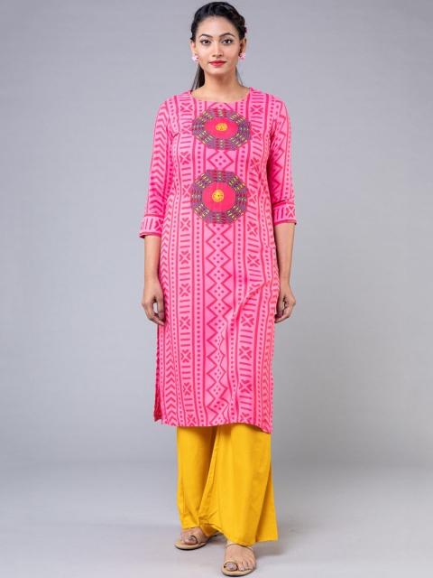 

Klm Fashion Mall Women Pink Printed Kurta