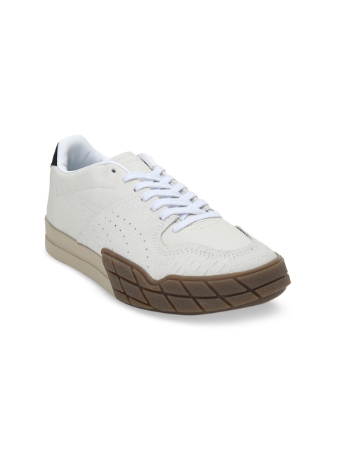 

Puma Women Cream-Coloured and Brown Colourblocked Sneakers