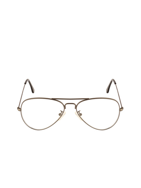 

Ted Smith Unisex Copper-Toned & Black Solid Full Rim Aviator Frames