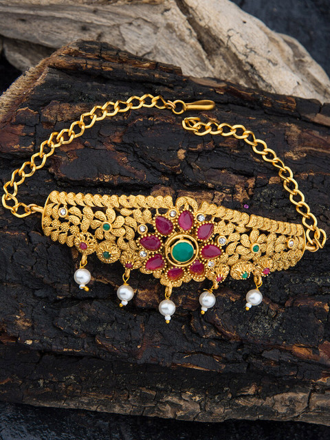 

Alankruthi Gold-Plated Temple Armlet Bracelet