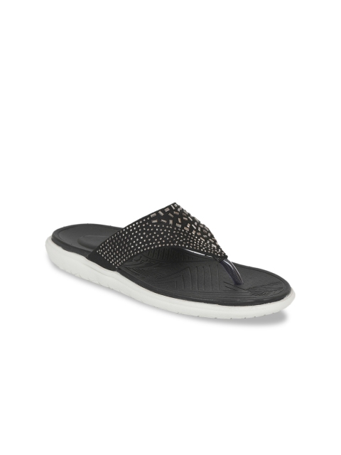 

Zyla Women Black Embellished Open Toe Flats