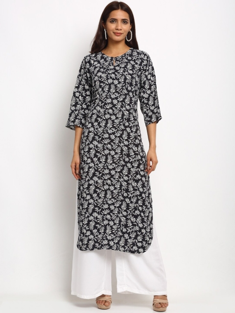 

NEUDIS Women Black & White Printed Kurta with Palazzos