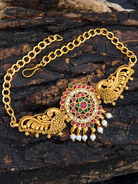 

Alankruthi Gold-Toned Bead Drop Bhajuband
