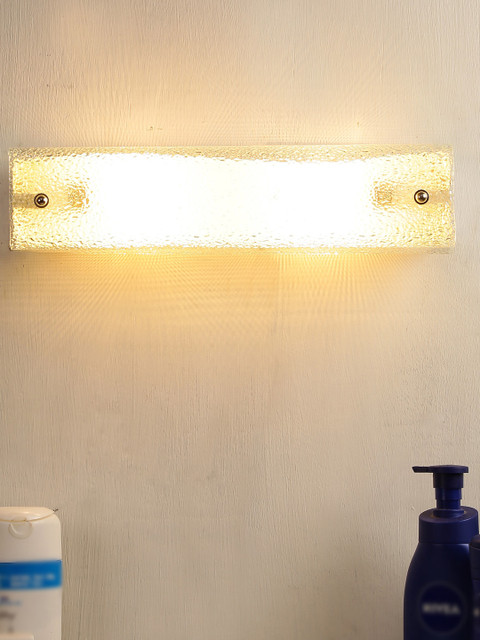 

Devansh Off white Metal & Sparkle Glass Bath Light for Wash Basin & Mirror