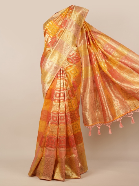 

Pothys Multicoloured Woven Design Jute Silk Saree, Multi
