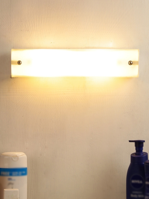 

Devansh Off white Metal & Frosted Glass Bath Light for Wash Basin & Mirror