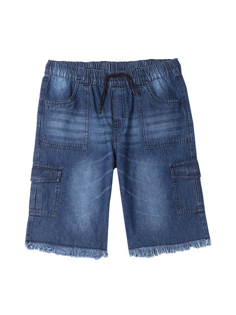 

Cherokee Boys Blue Solid Regular Fit Denim Shorts