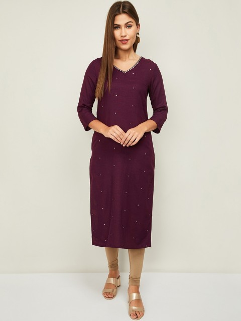 

Melange by lifestyle Women Purple kurta