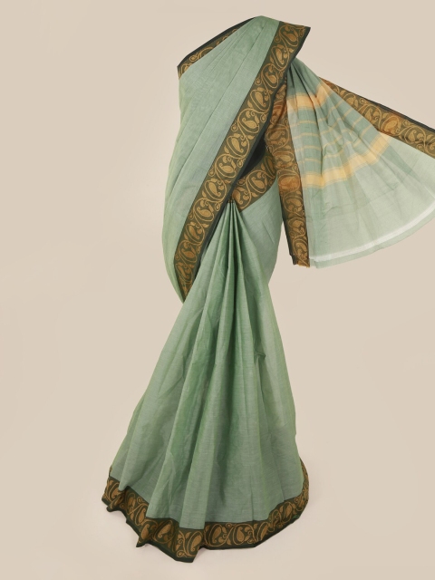 

Pothys Green Solid Pure Cotton Saree