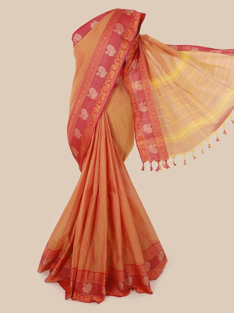

Pothys Mustard Solid Pure Cotton Saree