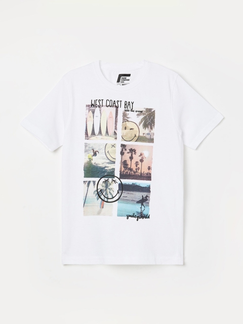 

Fame Forever by Lifestyle Boys White Printed Round Neck T-shirt