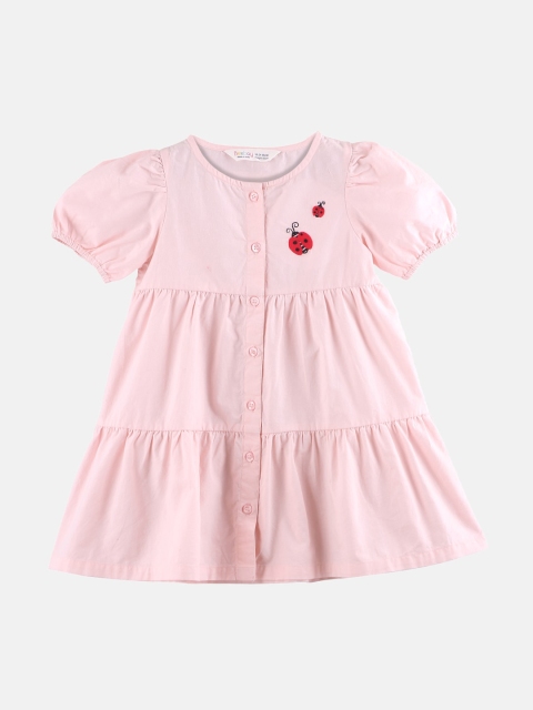 

Beebay Girls Pink Solid A-Line Dress