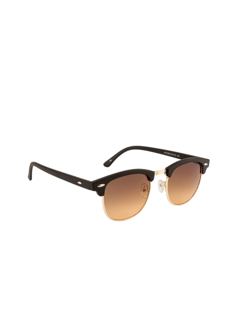 

Ted Smith Unisex Brown Lens & Black Browline Sunglasses with UV Protected Lens