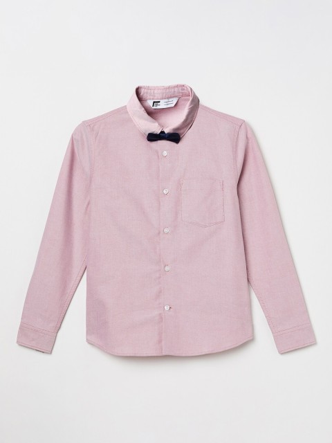 

Fame Forever by Lifestyle Boys Pink Slim Fit Solid Casual Shirt