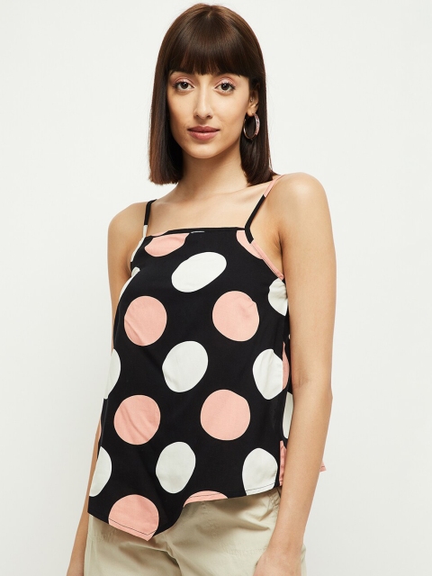 

Max Black Printed Regular Top