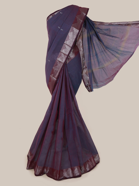 

Pothys Purple Solid Pure Cotton Saree