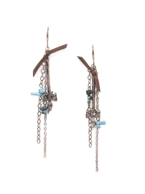 

CRZ Gold-Toned Contemporary Drop Earrings