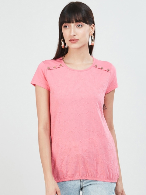 

max Pink Pure Cotton Regular Top