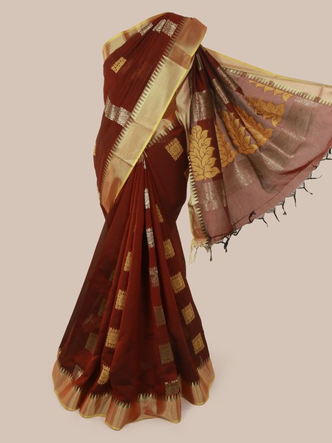 

Pothys Maroon Woven Design Cotton Blend Saree